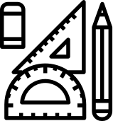 pen and rulers icon